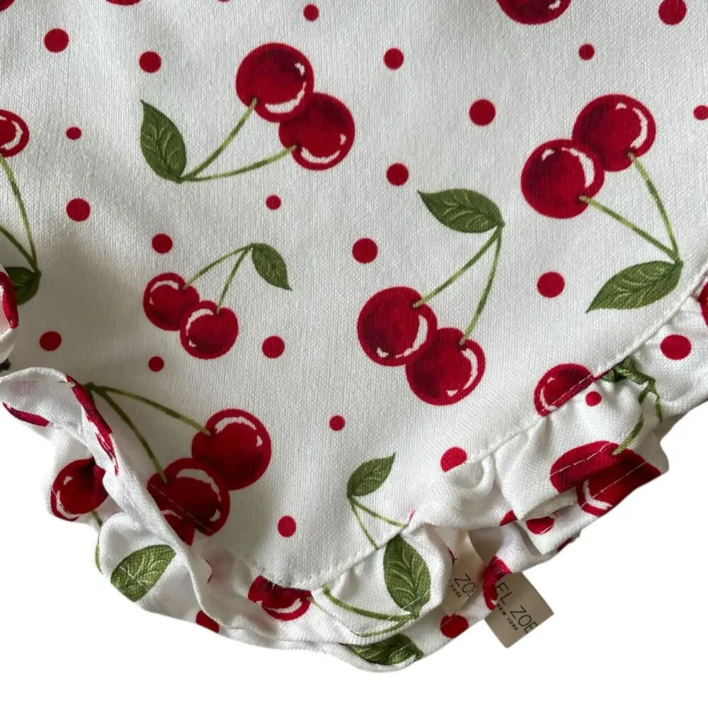 NEW Rachel Zoe VALENTINE’S Heart Shaped Red Cherry 15” Placemats Set of 4